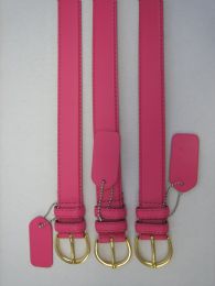 96 Pieces Skinny Pink Belt Thin Waist Jeans Belt For Pants In Pin Buckle Belt - Unisex Fashion Belts
