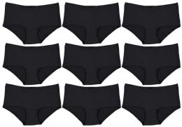 Yacht & Smith Womens Cotton Lycra Underwear, Panty Briefs, 95% Cotton Soft Solid Black Assorted Sizes XS-xl
