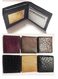 24 Pieces Bi Folded Wallet In 6 Assorted Colors - Leather Wallets