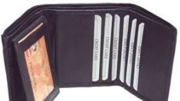 24 Wholesale Men Black TrI-Fold Leather Wallets