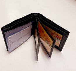 24 Pieces Men Bi Fold Brown Leather Wallets - Leather Wallets