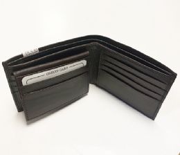 24 Wholesale Men Brown BI-Fold Leather Wallet
