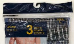 36 Wholesale Men Grid Shorts Mixed Colors And Sizes
