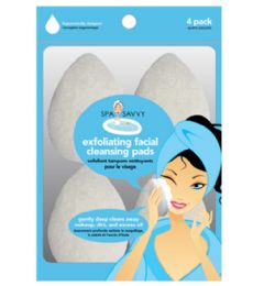 72 Wholesale 4 Piece Facial Cleansing Pad Spa Savvy