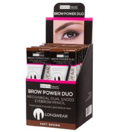 48 Pieces Beauty Treat Brow Power Duo Soft Brown - Eye Shadow & Mascara