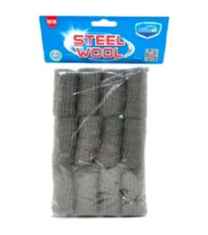 96 Pieces 12 Piece Steel Wool - Scouring Pads & Sponges