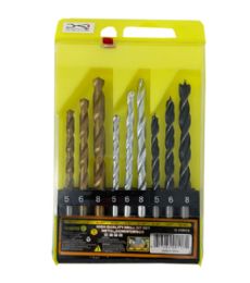 36 of 9 Piece Drill Set Metal Drywall Wood