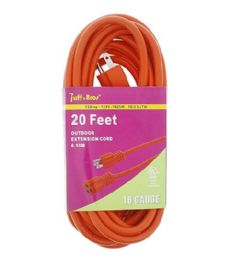 6 Units of 20 Foot Mid Duty Extension Cord - Wires