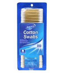 96 Pieces Amoray Wooden Swab 350 Count - Cotton Balls & Swabs