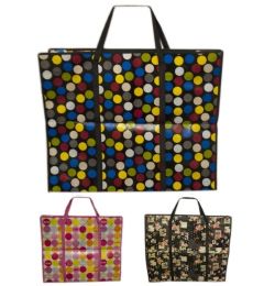 48 Wholesale Heavy Duty Bag In Assorted Color 60x45x20 cm