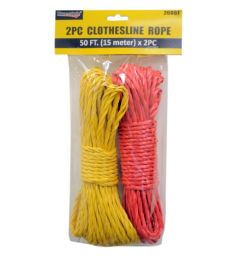 96 Pieces 2 Piece Clothesline Rope 15m + 15m - Laundry  Supplies
