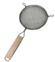 72 Wholesale Strainer With Wooden Handle 5 Inch