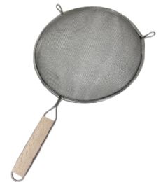 36 Wholesale Strainer With Wooden Handle 9 Inch Stainless Steel