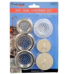 72 Pieces 6 Piece Strainer Set Rubber And Assorted - Plumbing Supplies