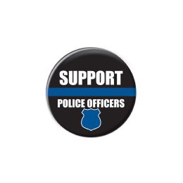 6 Wholesale Support Police Officers Button