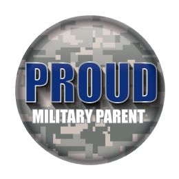 6 Wholesale Proud Military Parent Button