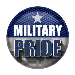 6 Wholesale Military Pride Button