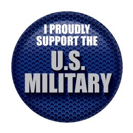 6 Wholesale I Proudly Support U S  Military Button