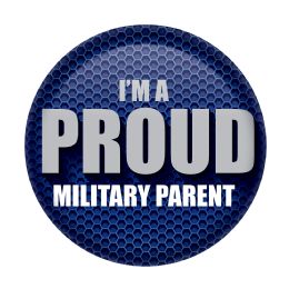 6 Wholesale I'm A Proud Military Parent Button