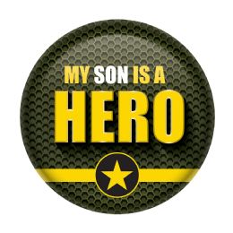 6 Pieces My Son Is A Hero Button - Costumes & Accessories