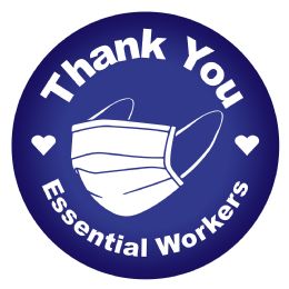 6 Wholesale Thank You Essential Workers Button