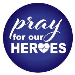 6 Wholesale Pray For Our Heroes Button