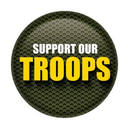 6 Pieces Support Our Troops Button - Costumes & Accessories