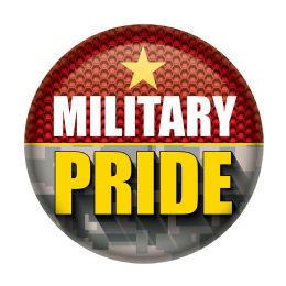 6 Pieces Military Pride Button - Costumes & Accessories