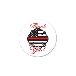 6 Pieces Thank You! Firefighters Button - Costumes & Accessories