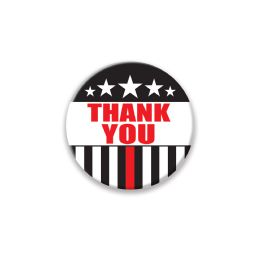 6 Pieces Thank You Firefighters Button - Costumes & Accessories