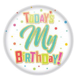 6 Pieces Today's My Birthday Button - Costumes & Accessories