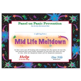 6 Pieces Midlife Meltdown Certificate - Office Accessories
