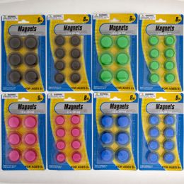 36 Pieces Magnet Round 6/8pk Each in - Office Supplies