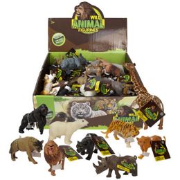 36 Wholesale Wild Animal Figures Plstc 12ast