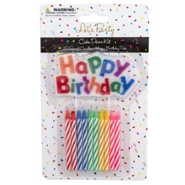 48 Pieces Birthday Candles 20ct W/1 Happy Bday Candle Pick/12pc Mdsg Strip Party Blister/pbslv - Birthday Candles