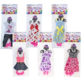 48 Pieces Fashion Doll Clothes W/shoes 6ast Styles/polybag Headerfits G16721/g16795 Dolls - Girls Toys