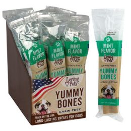 15 Pieces Dog Treats Mint Flavor Stick2.8 Oz Counter DisplaygraiN-Free Made In Usa - Pet Chew Sticks and Rawhide