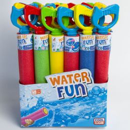 24 Wholesale Water Blaster Foam 15.75in 4asst Colors In 24pc Pdq/label