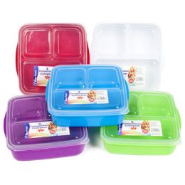 48 Wholesale Food Storage 3 Compartment