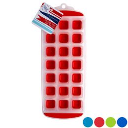 48 Wholesale Ice Cube Tray Square W/easy Popout 21slots 4ast Summer Colorsb&c ht