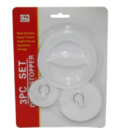 144 Units of 3 Piece Drain Stoppers - Shower Accessories