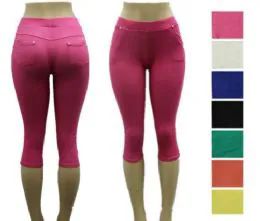 48 Pieces Premium Jeggings For Women Capri Length - Womens Capri Pants
