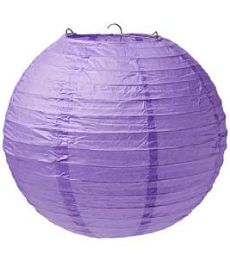 96 Pieces 12 Inch Paper Lantern In Purple - Party Center Pieces