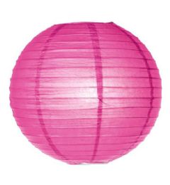 96 Units of 8 Inch Paper Lantern In Fuschia - Party Center Pieces