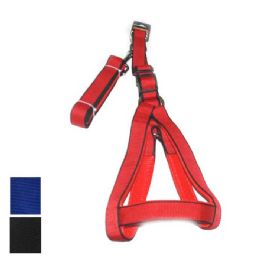 24 Wholesale Dog Harness And Leash Medium In Assorted Colors