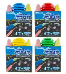 24 Wholesale 4 Jumbo Sidewalk Chalks & 1 Chalk Holder