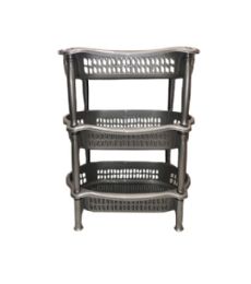 6 Wholesale 3 Level Oval Vegetable Rack In Gray