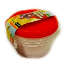 48 Units of 3 Piece Round Storage Container - Food Storage Containers