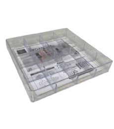 72 Wholesale Plastic Clear Organizer Square 16 Section