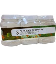72 Pieces 3 Piece Plastic Storage Container - Storage & Organization